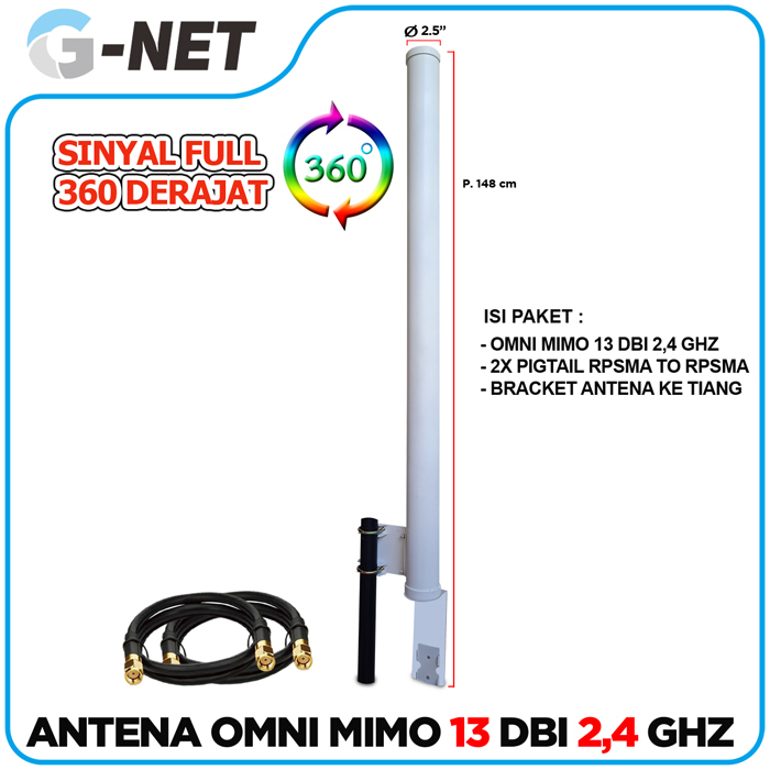 Antena Omni Mimo 13 dBi 2,4 GHz - Tanpa Radio