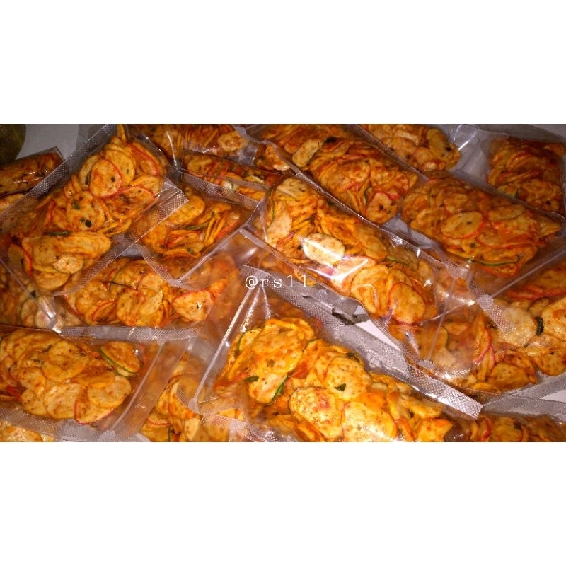 

kemasan icip 85gr kerupuk seblak kering super renyah