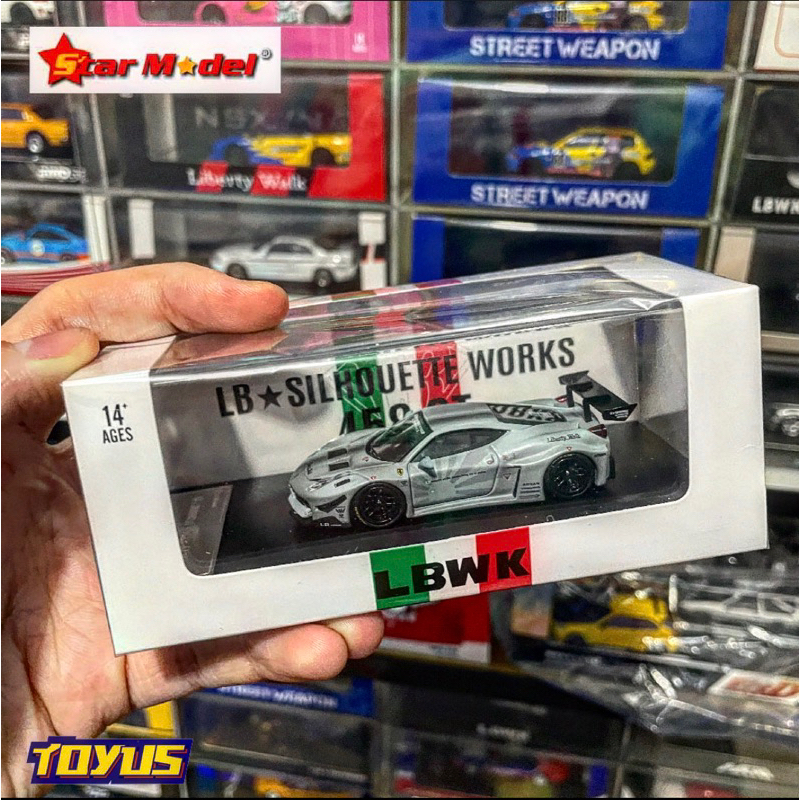 Star Model - FERRARI 458 GT LB SILHOUETTE WORKS FIGHTER GREY GRAY