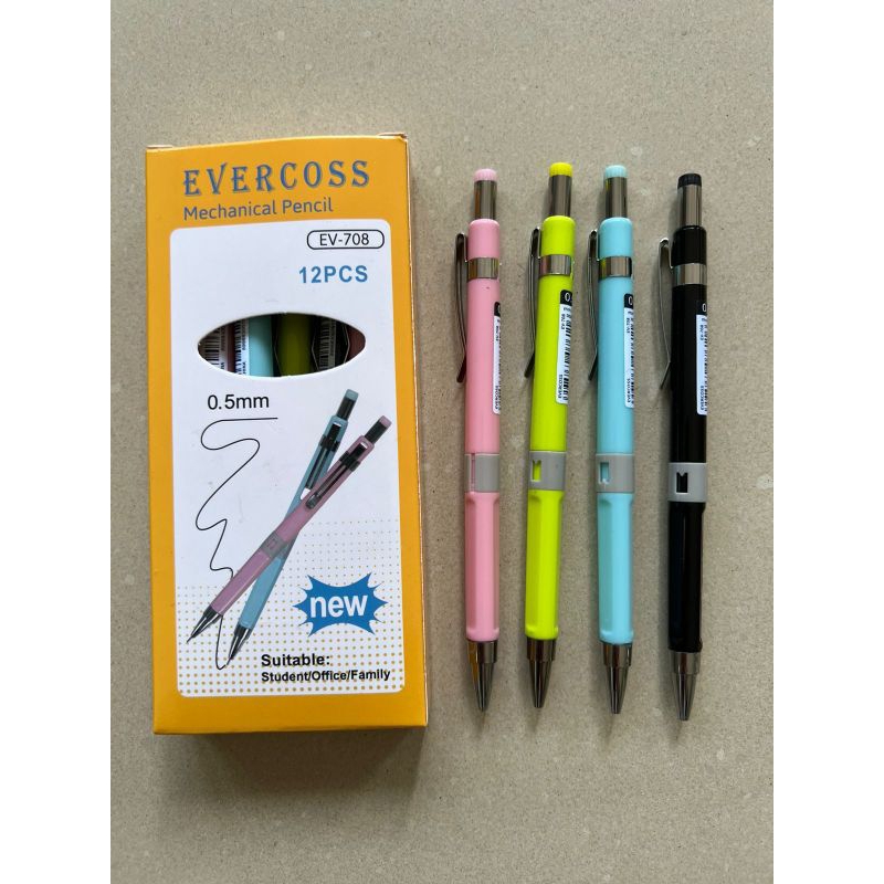 

(12PC) PENSIL MEKANIK EV-708 EVERCOSS/ ISI 0.5 MM