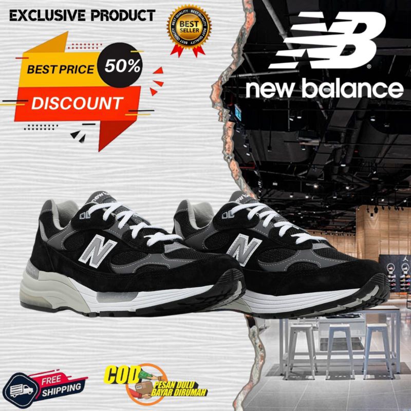 SEPATU NB 992 BLACK GREY