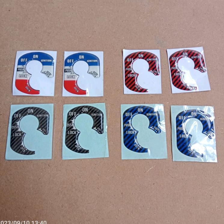 STIKER EMBLEM KONTAK KUNCI BEAT SCOOPY VARIO KARBU  TIMBUL