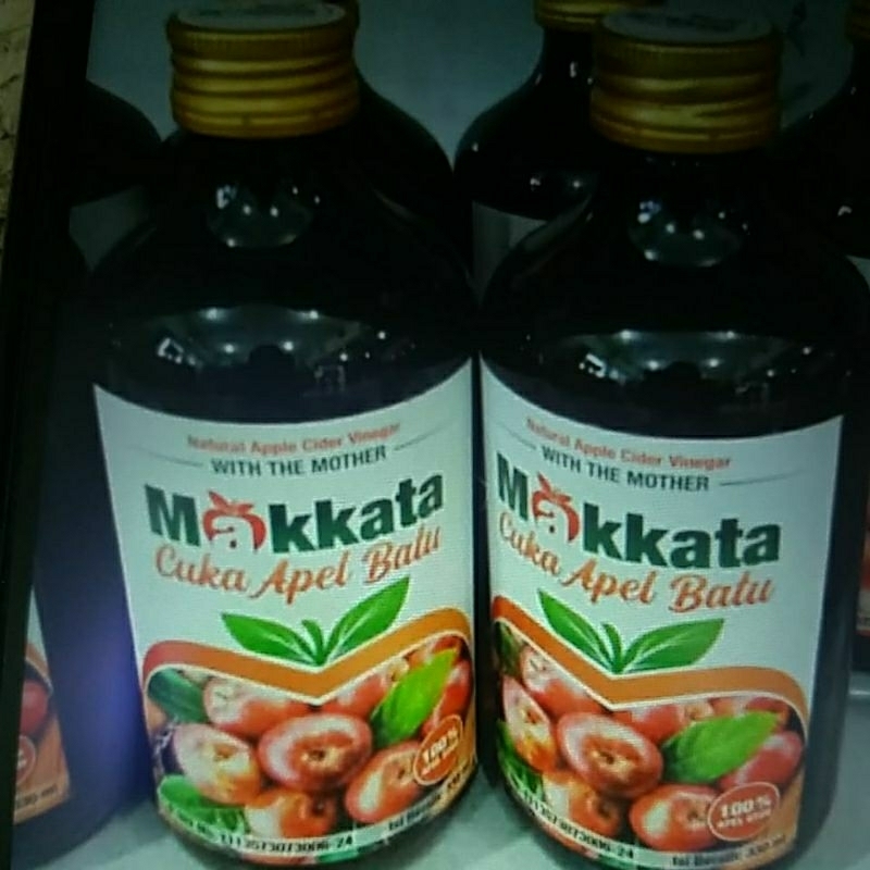 

ORIGINAL HALAL MUI - WITH THE MOTHER - Cuka Apel Batu MAKKATA Aljaziera / nutri great - 100% Asli Murni 330 ml - Natusari Food Indonesia