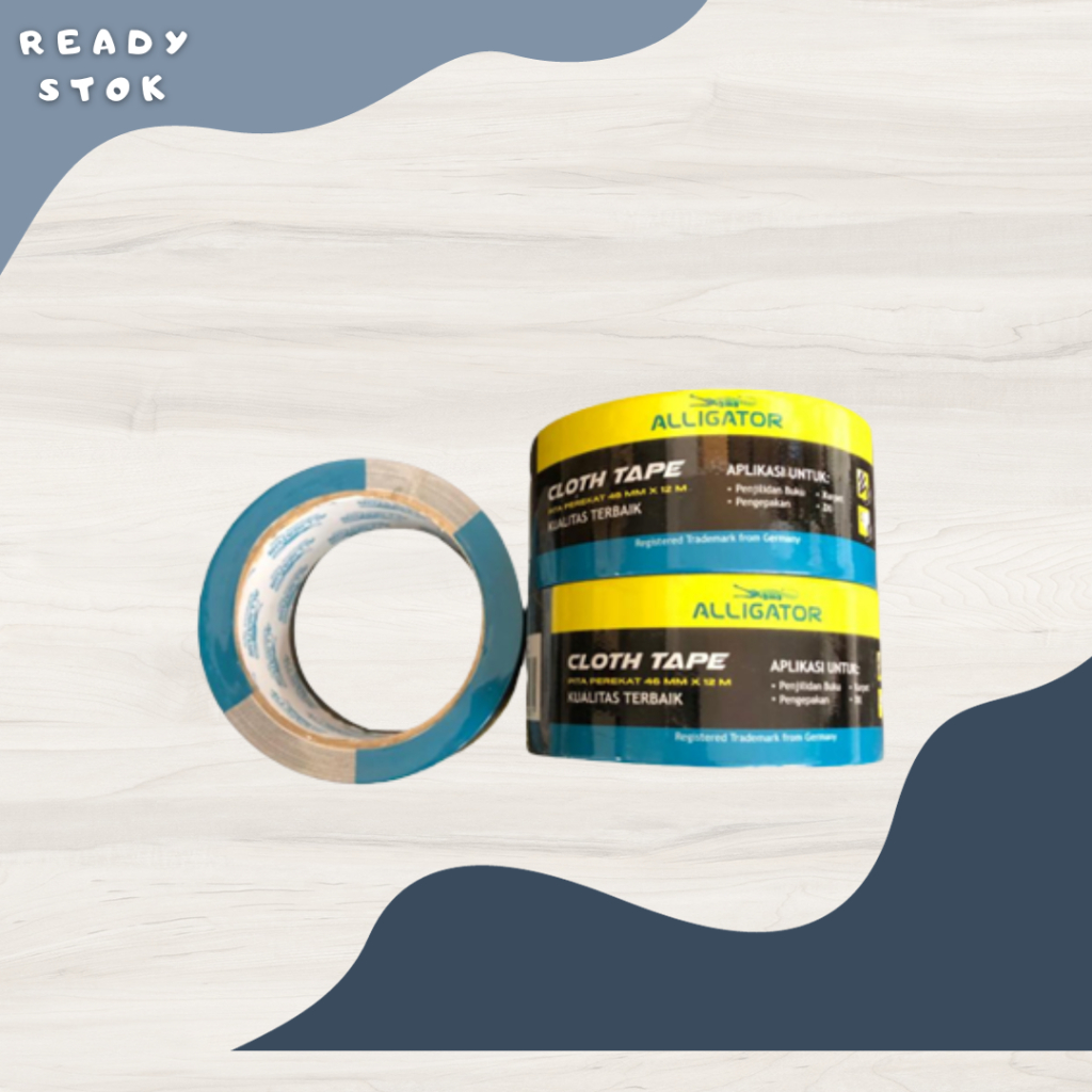 

LAKBAN HITAM UKURAN 46MMX12M / CLOTH TAPE ALIGATOR 46 MM x 12M