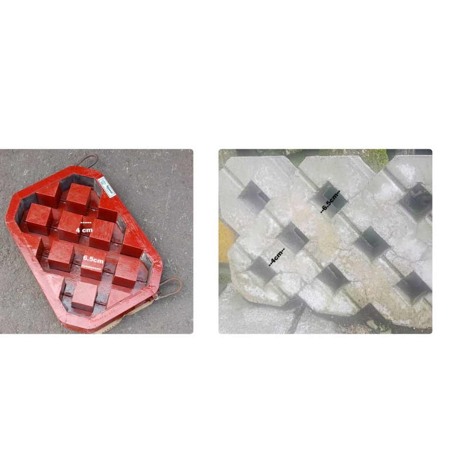 cetakan grassblock Uk.30x45 garis miring/cetakan paving rumput merk rajawali