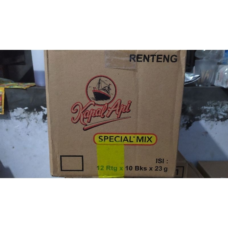 

Kapal Api Special Mix Kopi + Gula Kartonan Isi 12 Renteng