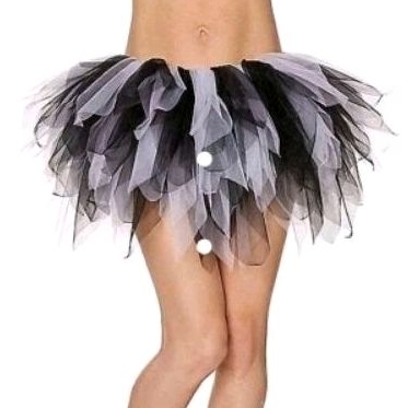 Rok tutu dewasa model hitam putih tanpa furing
