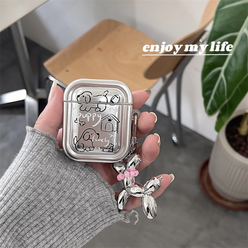 Pink Puppy Softcase for Airpods 1 2 Pro 3 Case Airpods Inpods TWS Lucu