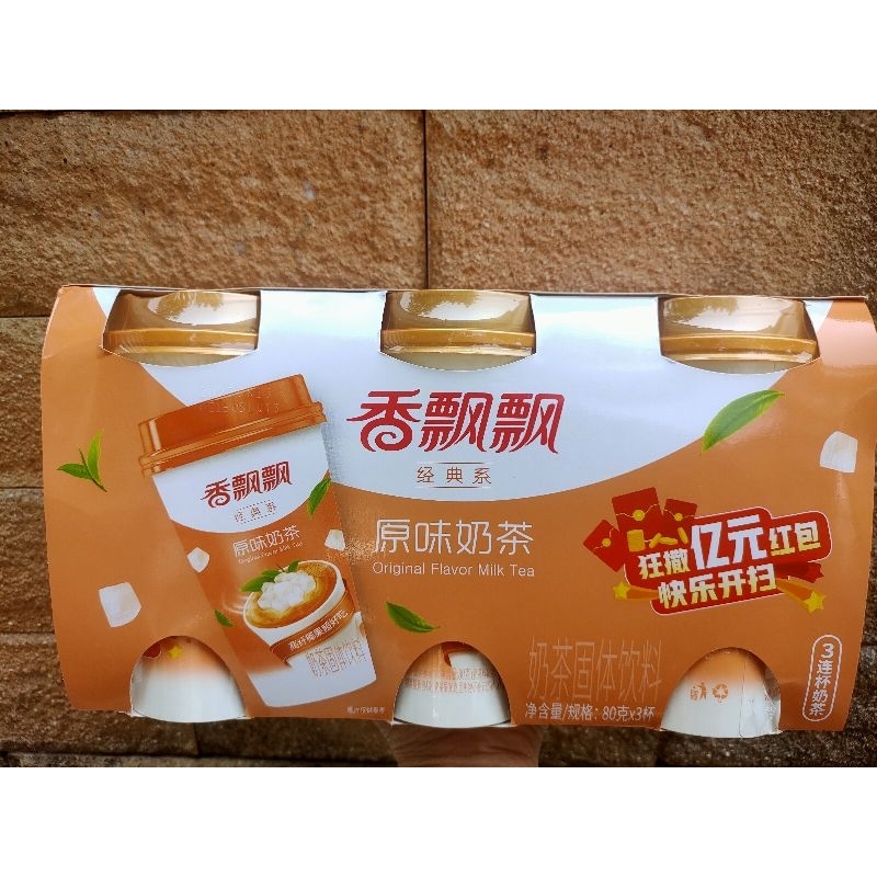 

milk tea original flavor xiang piao piao 80gr*3 cup 香飄飄原味奶茶