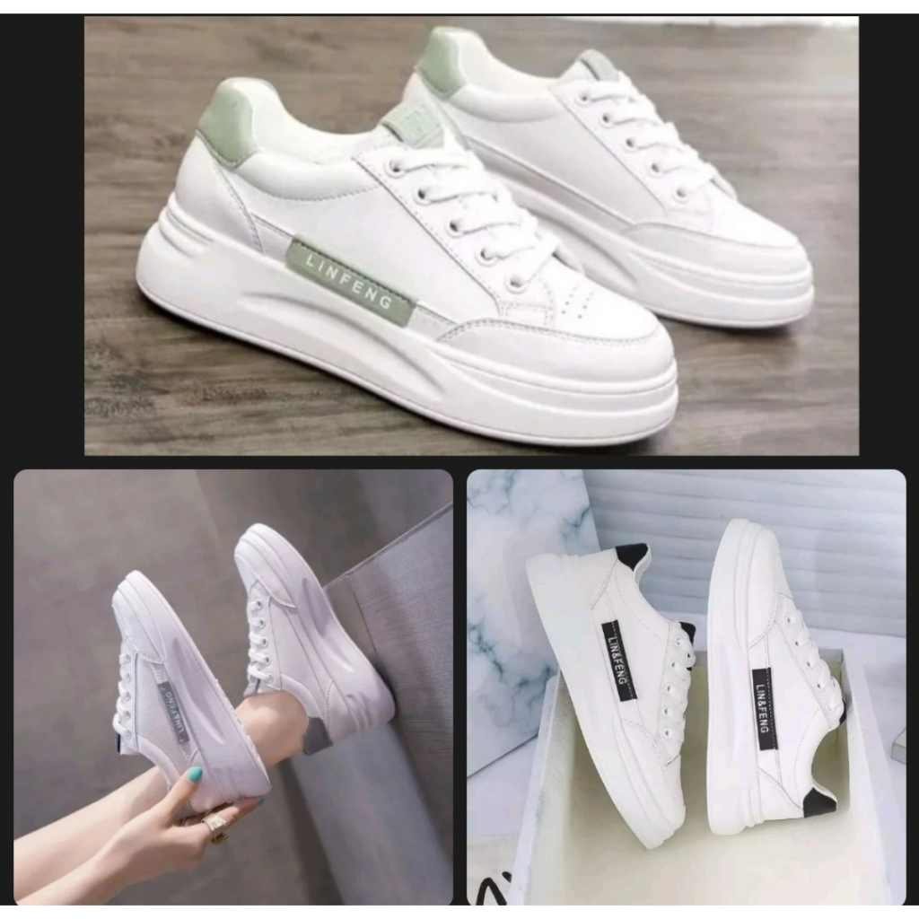 Sepatu Sneakers Sport Fashion LINFENG Pria Wanita Dewasa Murah Keren/ Sepatu Kets Kasual Running Cew