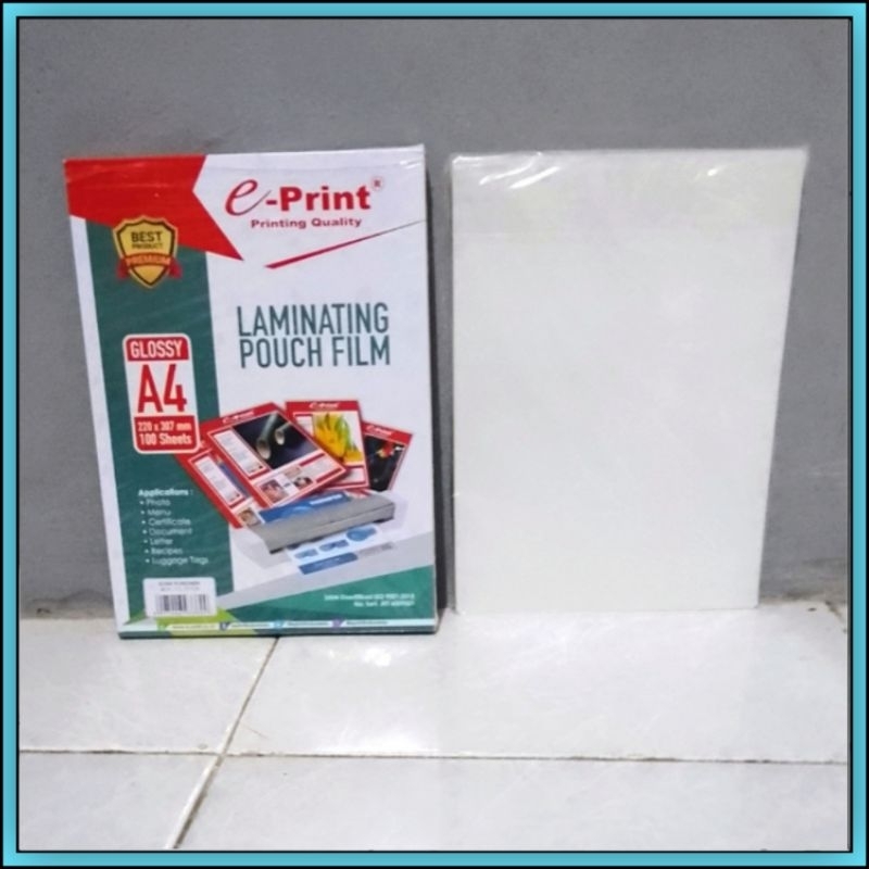

Plastik Laminating Film A4 / F4 Per 20 Lembar