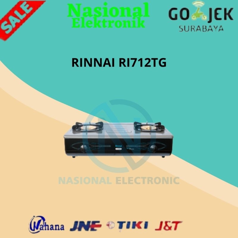 KOMPOR GAS RINNAI RI 712 TG/KOMPOR GAS RINNAI RI712TG/RINNAI RI712TG/KOMPOR GAS RINNAI 2 TUNGKU RI-7