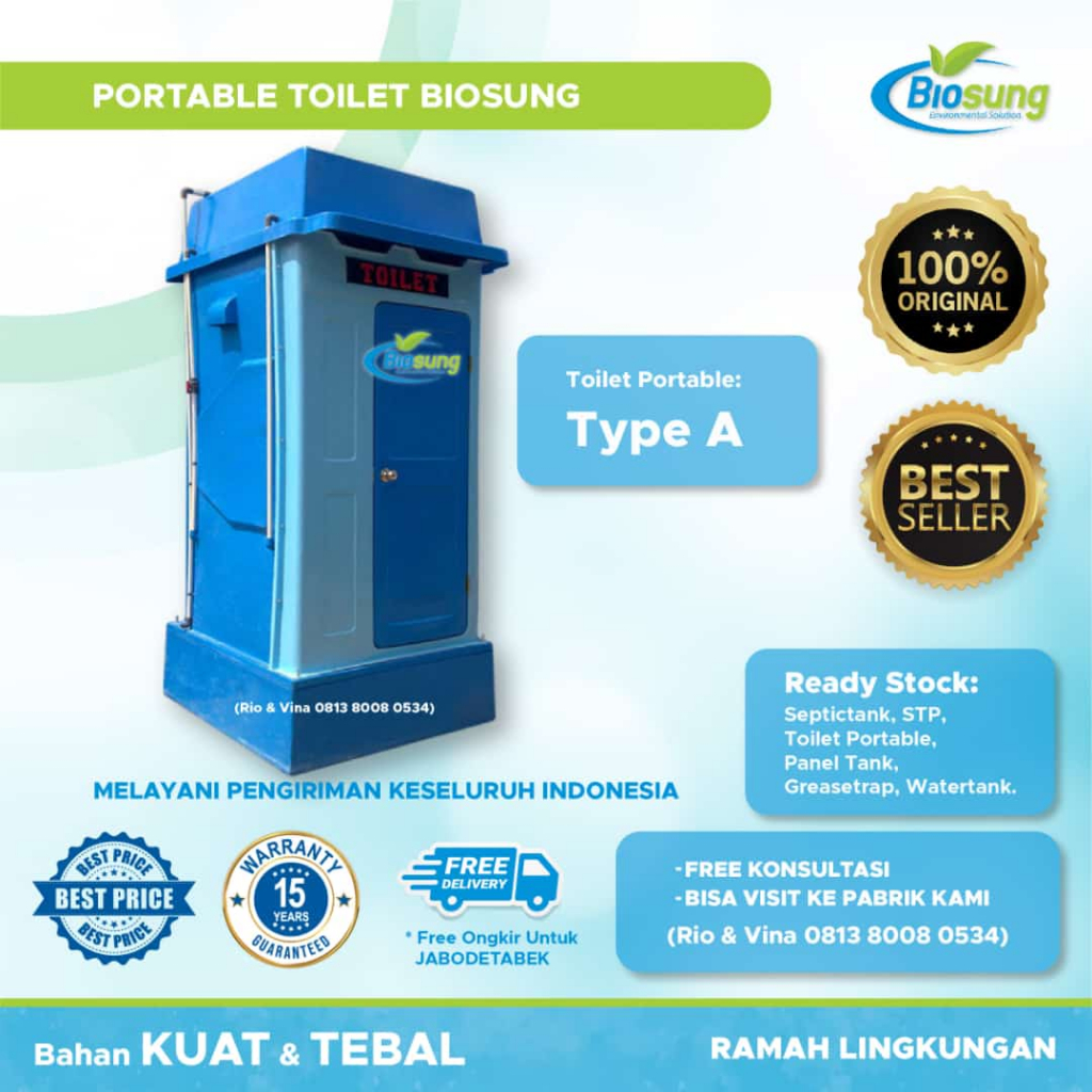 Toilet Portable Biosung - Toilet Portable Biotech - Toilet Portabel Fiberglass Type A - Portable Toi