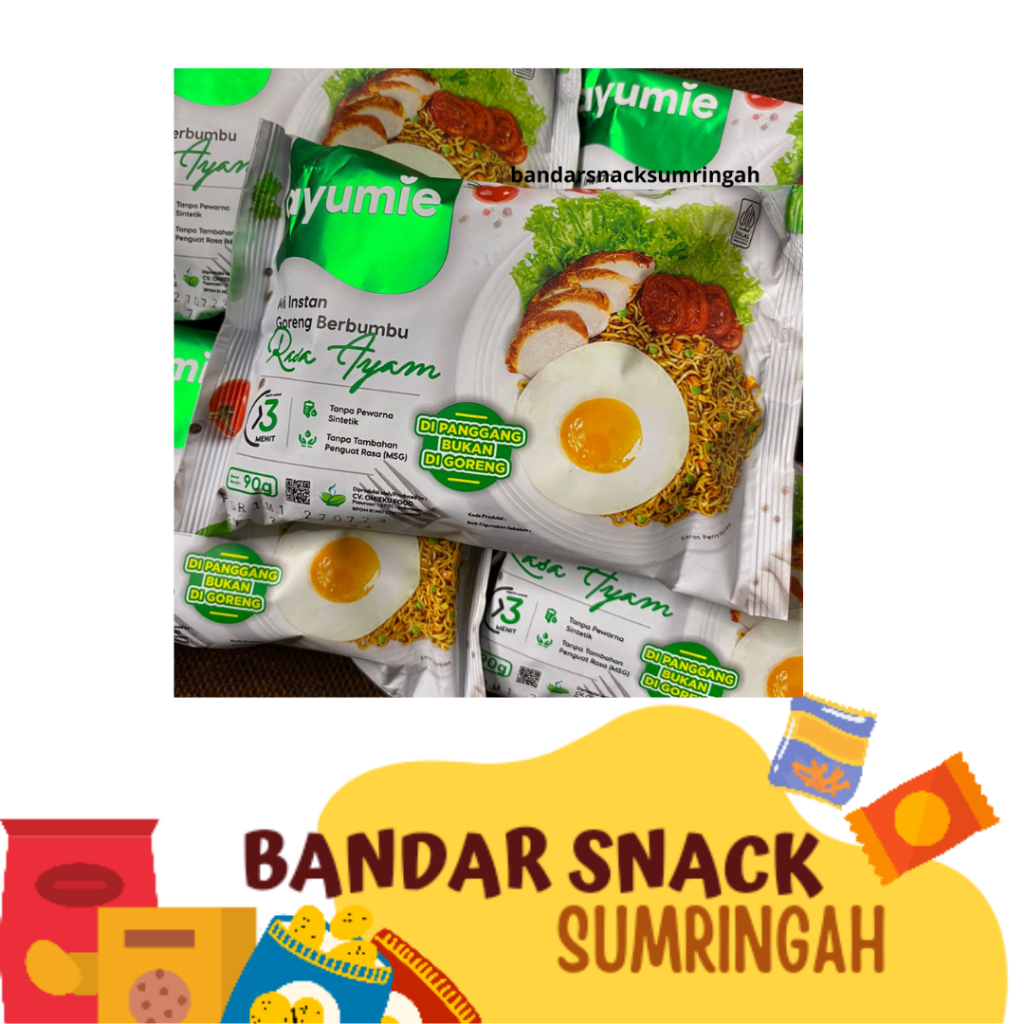 

MIE KERING AYUMI GORENG BERBUMBU RASA AYAM 90GRAM