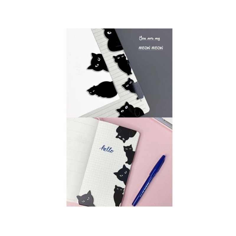 

Pembatas Buku Bookmark Magnetic Set (6pcs) Motif Cat Kucing Lucu Unik Simple Decor Stationery