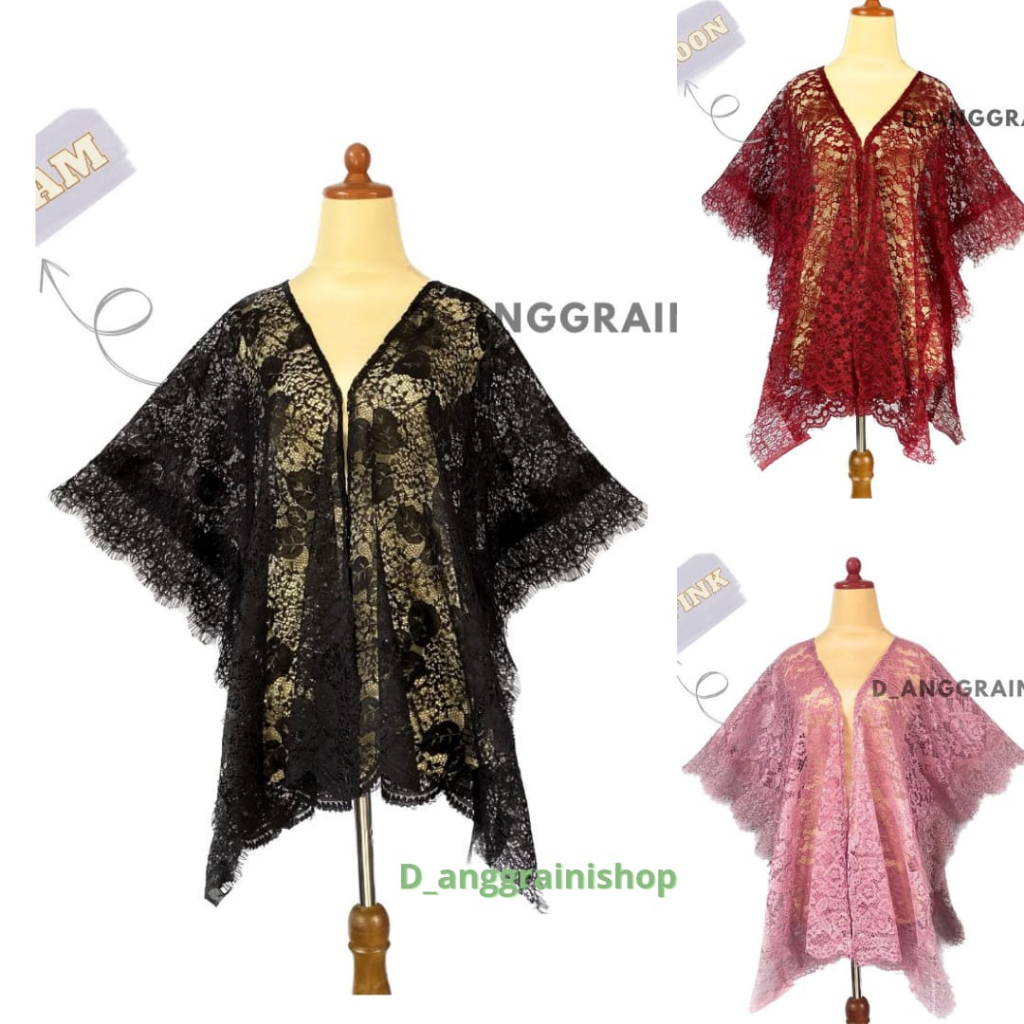 CARDIGAN BROKAT, KEBAYA BROKAT, OUTER BROKAT ATASAN BROKAT, BAJU KONDANGAN WANITA
