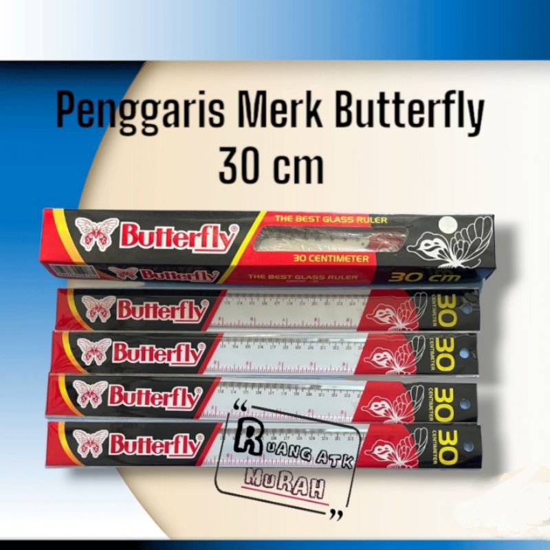 

BUTTERFLY Penggaris 30cm/ Penggaris Plastik 30cm