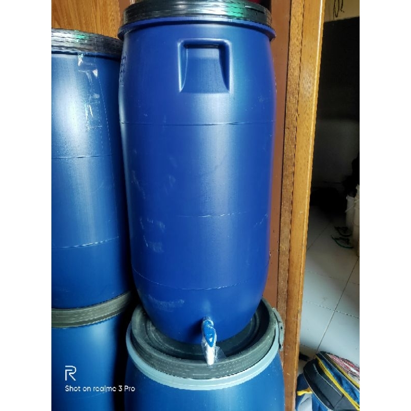 tong kran 80L/tong biru/tong wudhu/cuci tangan/tong air/drum