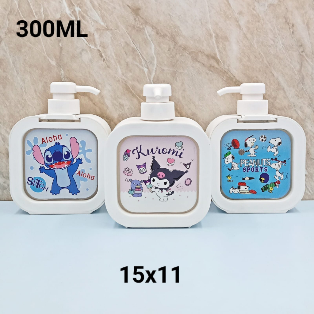 BOTOL SABUN PUMP KOTAK KARAKTER