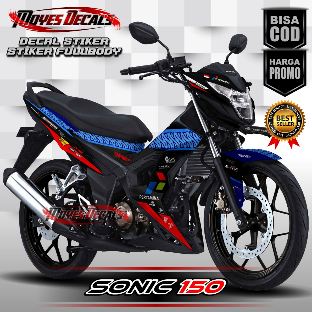 Decal Sonic 150r Full Body Stiker Sonic 150r Full Body Striping Honda Sonic 150r Road Race Striping 