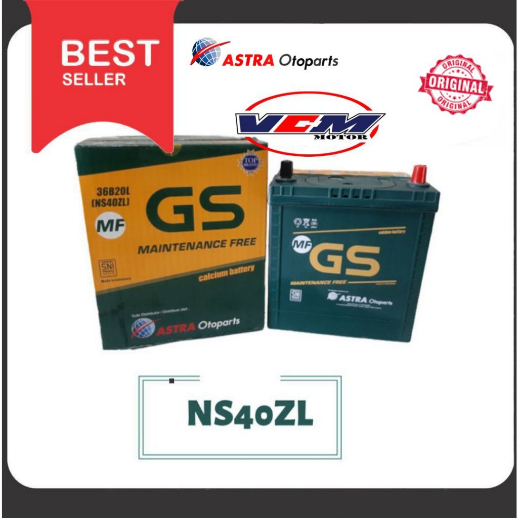 Accu Kering NS40ZL 35Ah GS ASTRA MF Mobil Agya / Jazz / Ertiga / Brio