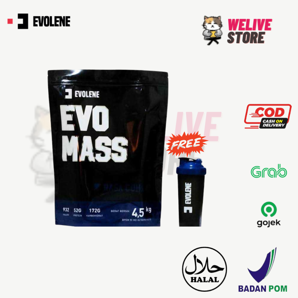 Suplemen otot suplemen gym suplemen EVOLENE Evomass Gainer 4,5 kg 10 lb 10 lbs 4,5 kg