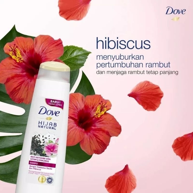 Dove Hijab Natural Anti Ketombe Dan Hitam & Panjang 135ml