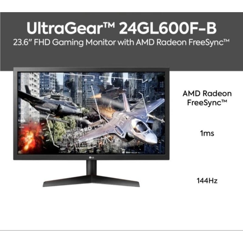 MONITOR GAMING FULLHD LG 24GL600F-B