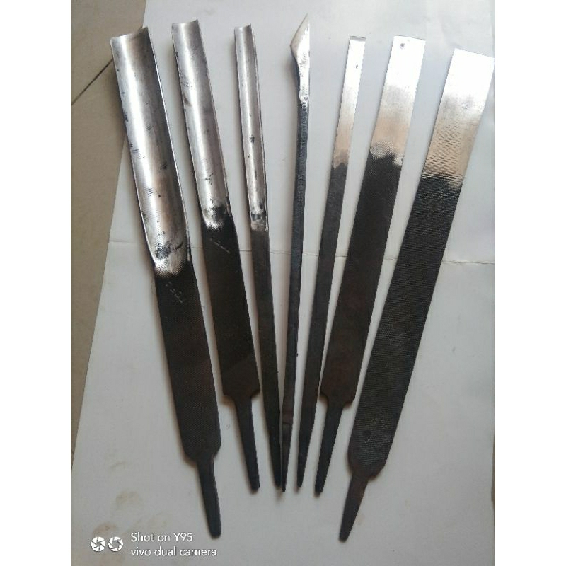 pahat bubut kayu tatah bubut sudah asah 1set dari baja kikir