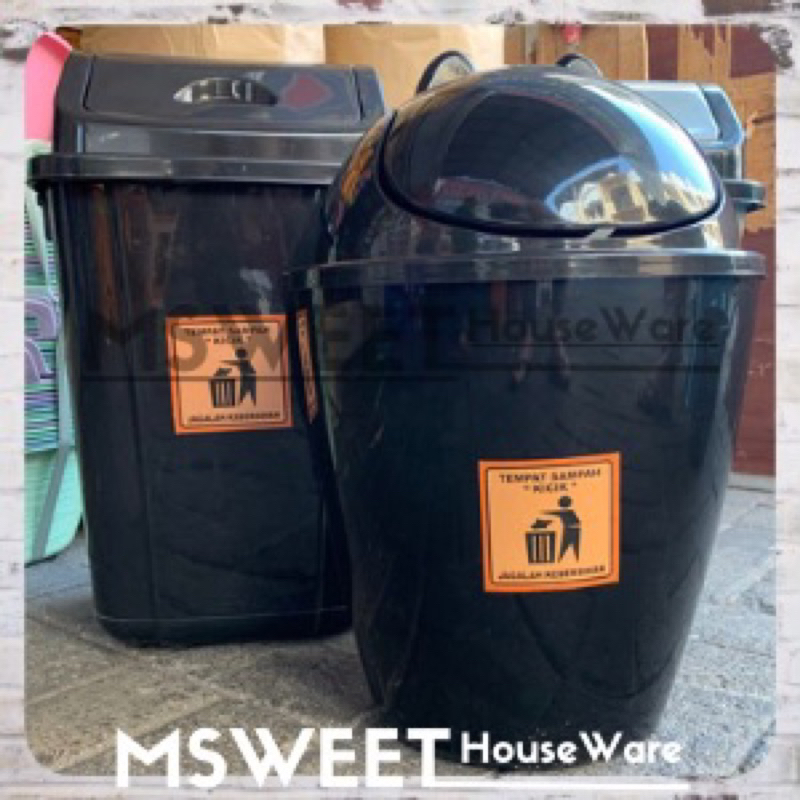 TEMPAT SAMPAH HITAM 14 LT meow - Kuncing hitam, TEMPAT SAMPAH HITAM 20LT BOoM BoOoM