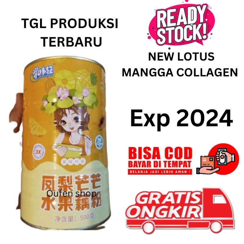 

BUBUK AKAR TERATAI LOTUS OUFEN BUAH MANGGA COLLAGEN