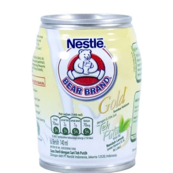

BEAR BRAND Gold Susu Steril Teh Putih 140 ml