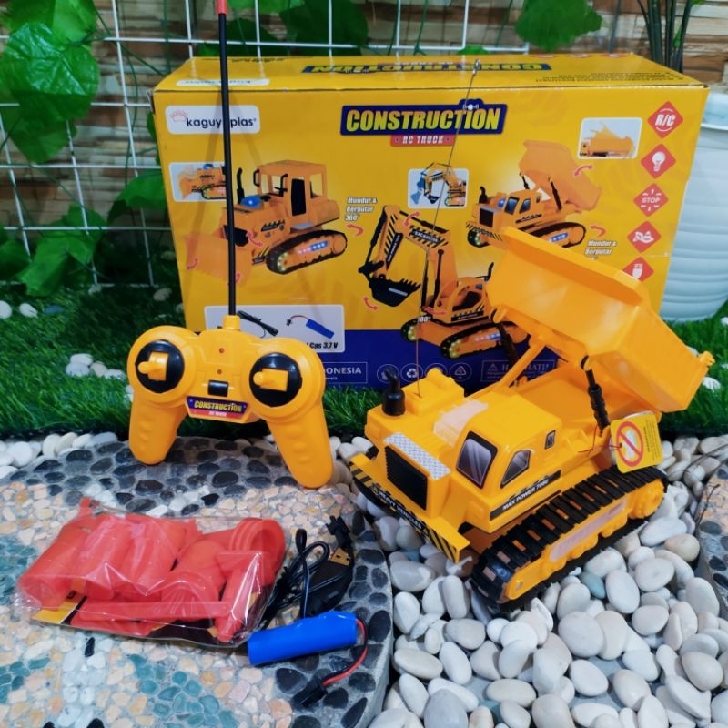 Mainan RC Dump Truck panjang batre cas - Remote Control Mobil Truk Pasir Anak Edukatif