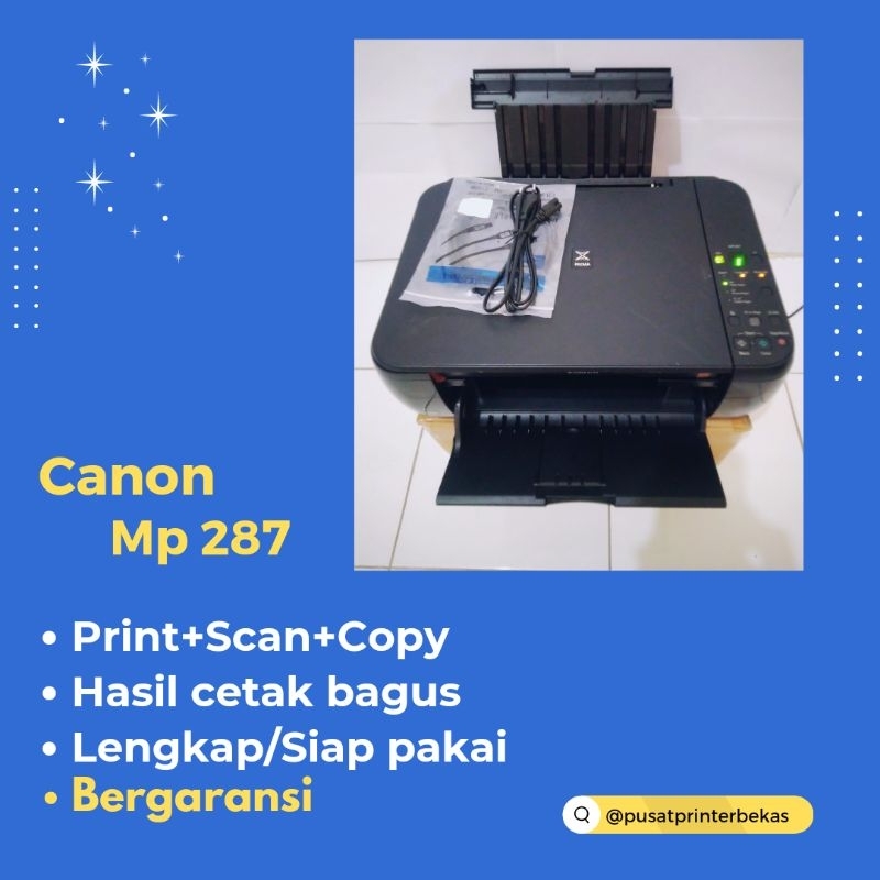 canon mp 287 printer+scan+copy