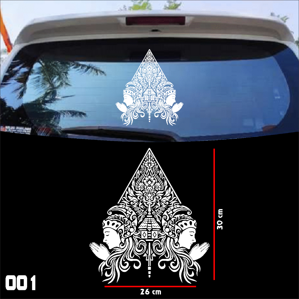 STICKER CUTTING KACA MOBIL BELAKANG MOTIF WAYANG