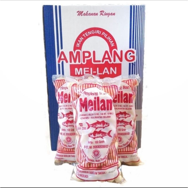 

(10pcs) Amplang Meilan Kuku Macan Mei Lan Kerupuk Ikan Tenggiri khas Kalsel