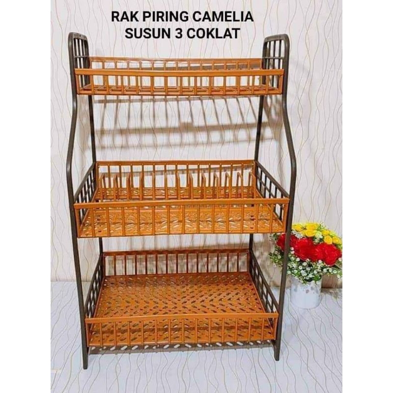 rak piring plastik tebal rak piring susun 3