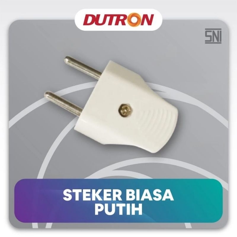 DUTRON STEKER BIASA Dutron Steker Gepeng DV-SBA-01 Warna Putih