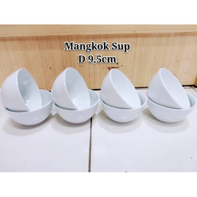 Mangkok Sup putih / hijau Merk silver / mangkok Prasmanan Melamine Putih 3,5"/ Mangkok Sup Mangkuk M