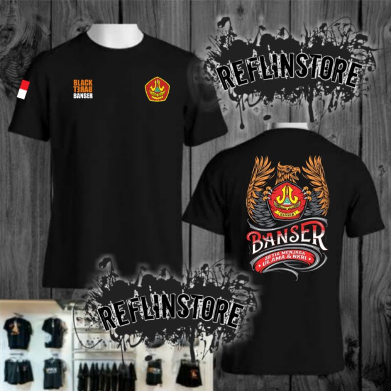 BAJU KAOS INTANSI ANSOR BANSER NUSANTARA TANGAN PENDEK WARNA HITAM
