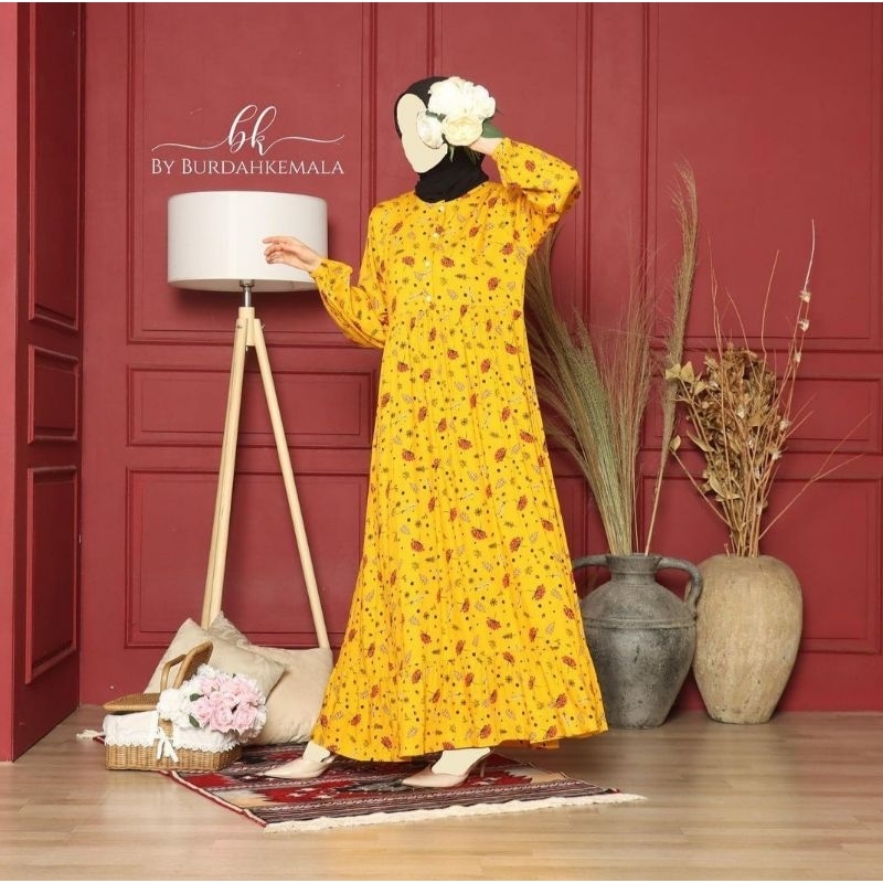 Dress H Yellow by BurdahKemala