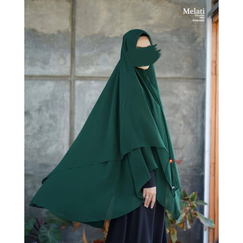 Khimar 2 layer/khimar melati/Khimar ceruty/khimar siffon Ceruty/Khimar ceruty luxurious