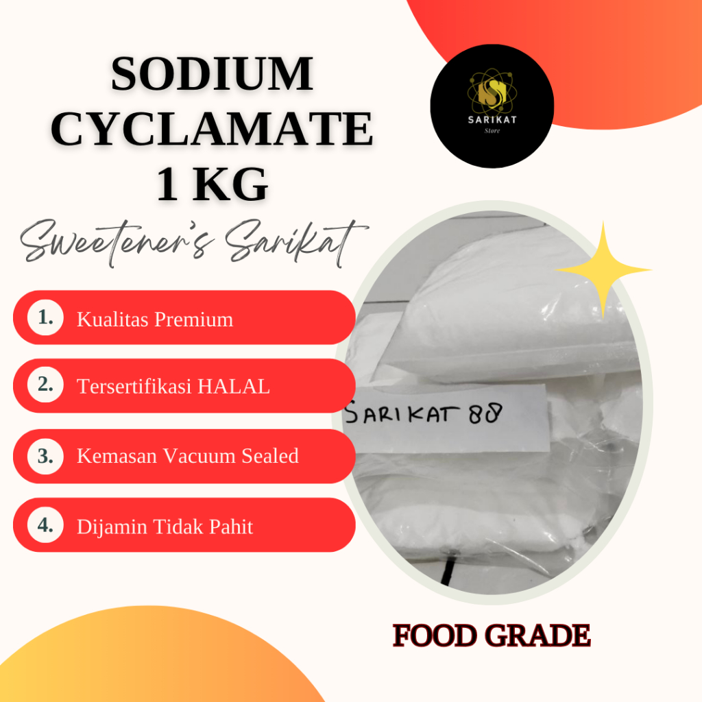 

Pemanis Buatan Sodium Cyclamate /Natrium Siklamat PREMIUM 1kg