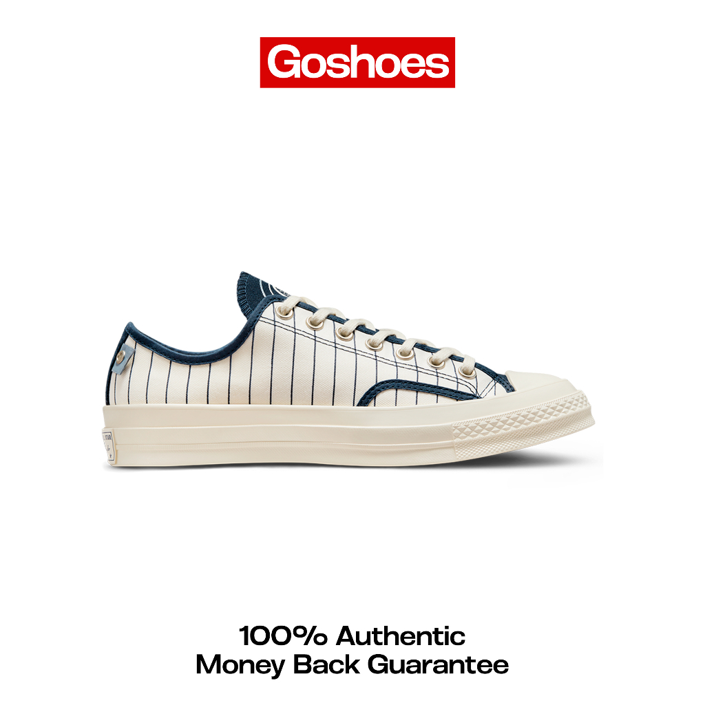 Sepatu Sneakers Pria Converse Chuck 70 Low Clubhouse Egret Navy A03441C ORIGINAL