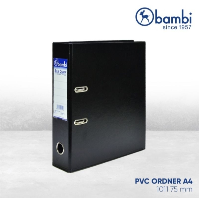 

PVC Lever Arch File Folio Ordner Bambi (Black)