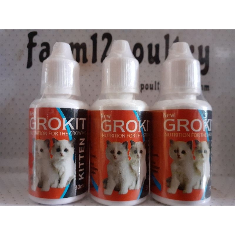 NEW GROKIT NUTRITION FOR THE GROWING KITTEN VITAMIN ANAK KUCING VITAMIN KUCING PERTUMBUHAN ANAK KUCI