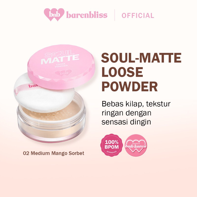 BNB barenbliss Soul-Matte Loose Powder Korea Bedak Tabur