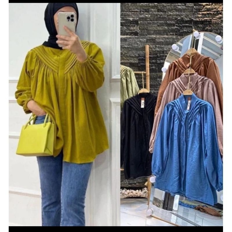 VINNA BLOUSE CRINKLE AIRFLOW // BLOUSE REMPEL DADA