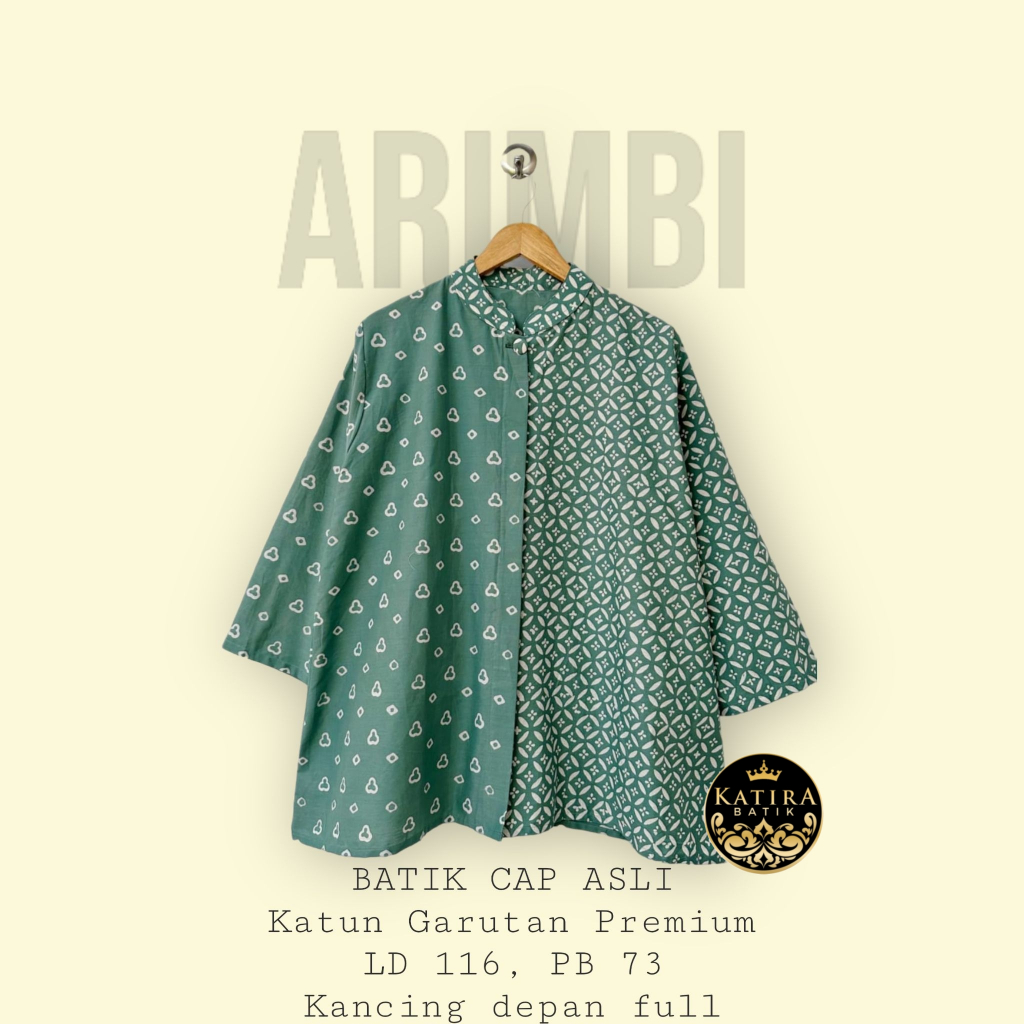 BLUS ARIMBI BLOUSE BATIK CAP CANTIK BLOUSE BATIK KATUN HALUS PREMIUM JUMBO BLUS HANDMADE SERAGAM