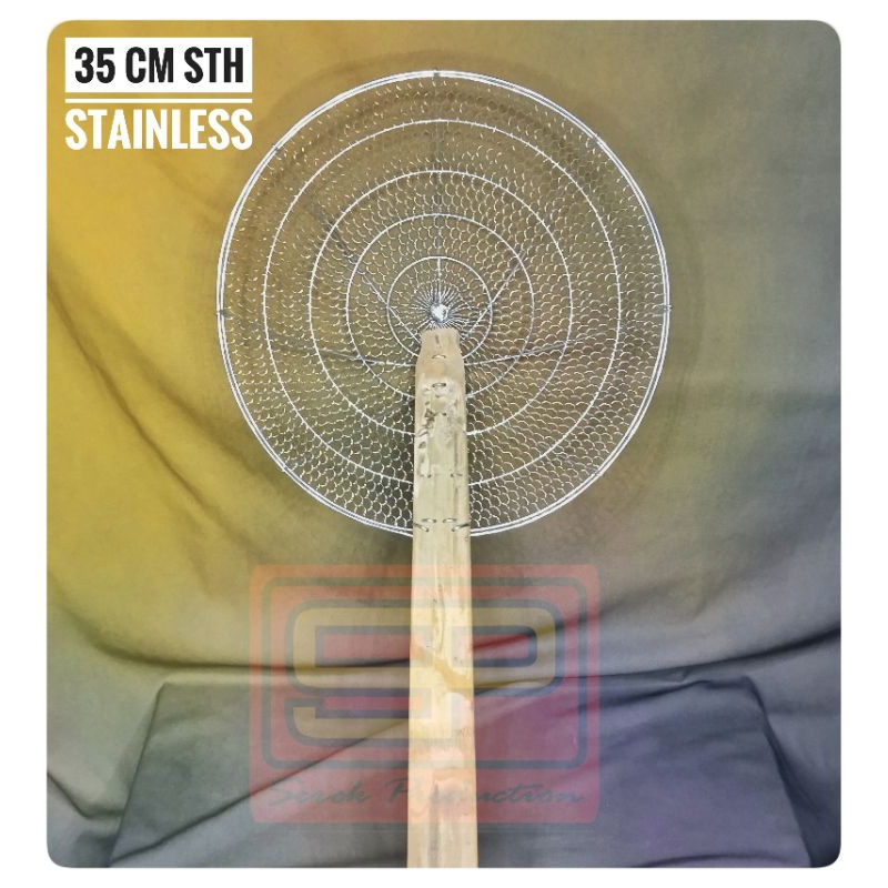 Serok Ukuran 35 cm STH STAINLESS..... serok mie, serok kedelai, serok besar, serok kecil, serok peng